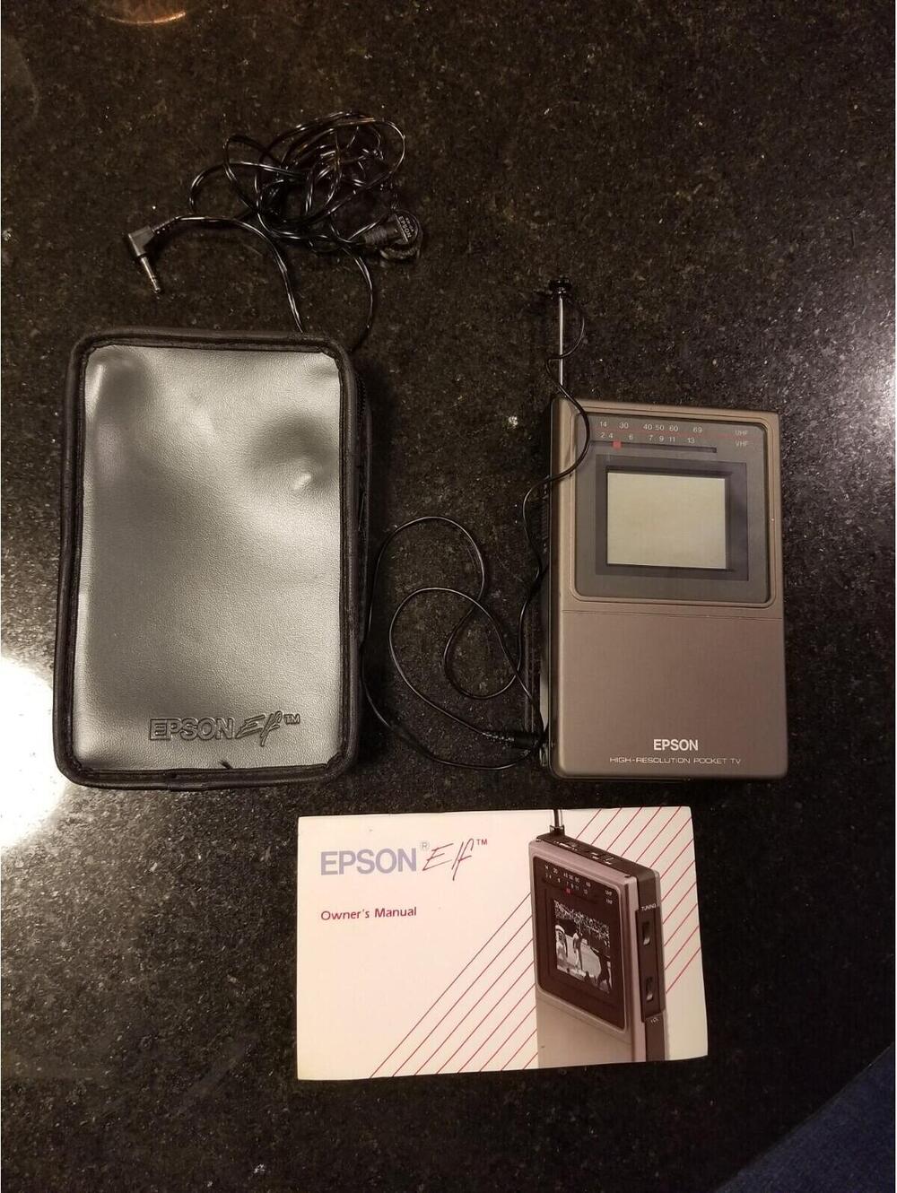 Vintage Epson Elf ET-20 Pocket TV Television Rare